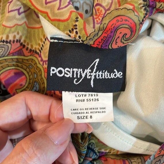 Vintage Positive Attitude, Y2K paisley maxi dress… - image 6
