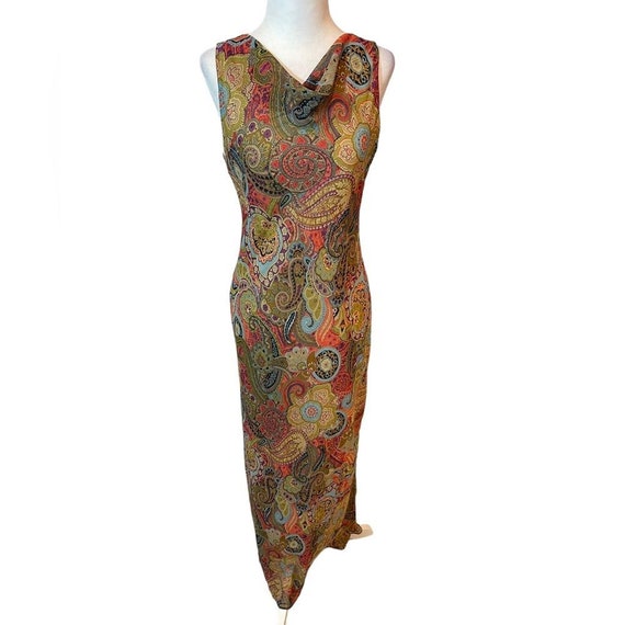 Vintage Positive Attitude, Y2K paisley maxi dress… - image 5