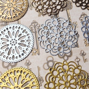Metallic mandala's - set van 12 - gestanste mandala's - scrapbooking - gestanste map - metallic papier - kaarten maken - Creative Journal - knutselen