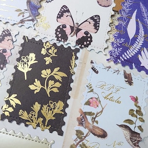 Papiers découpés - Tampons découpés - Lot de 11 - Découpes faites main - Scrapbooking - Fabrication de cartes - Journalisation indésirable - Papier doré