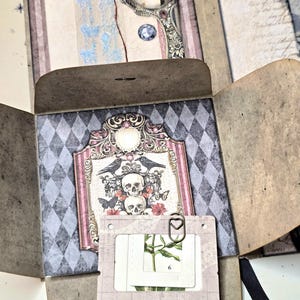 Handmade Scrapbooking Folder: Spooky Themes, Witchy Stickers, PET Tape Samples, Astronomy Papers and Stickers