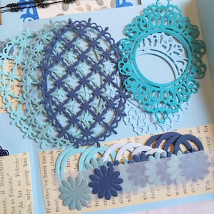 Pochette de 43 pièces découpées The Bluebell Edit - Scrapbooking - Fabrication de cartes - Journalisation du courrier indésirable - Journalisation créative