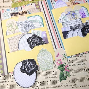 Pasta Mega Ephemera | 70 peças | Exclusivo | Scrapbooking | Criação de cartões | Mistério | Shabby Chic | Junk Journaling | Diário criativo