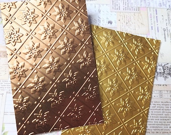 Embossed Metallic Papers: Scrapbooking & Journaling Set of 8