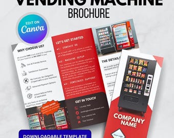 Vending Machine Business Brochure Template: Customizable Canva Flyer (Digital Download)
