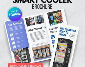 Smart Cooler Brochure Template: Customizable Vending Business Marketing (Digital Download)