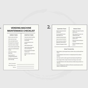 Vending Machine Maintenance Checklist: Printable Service Log (canva ...