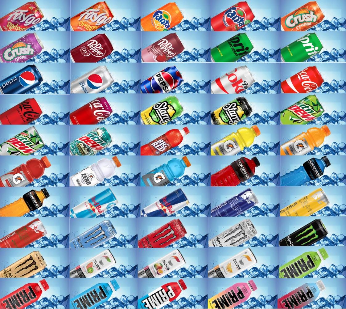 Vending Machine Label Sticker Vending Machine Labels: 120+ Snack & Drink Stickers (PDF Download, 3 ...