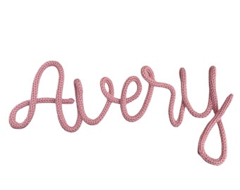 Knitted Wire Name Sign, Custom Nursery Decor