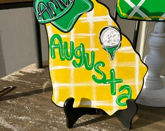 Accesorio con temática de golf de Augusta para colgar en la puerta o en bandejas