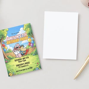 Invitación editable para fiesta de cumpleaños del Capitán Calzoncillos, Capitán Calzoncillos, hombre perro, fiesta de cumpleaños infantil, invitación personalizada para fiesta, descarga instantánea