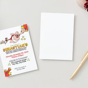 Captain Underpants Birthday Party Invitation, Capt Underpants, Kid ...