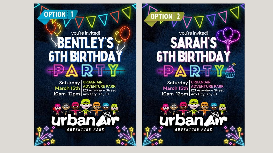 Birthday Party Urban Air Adventure Park Locations New Neon Urban
