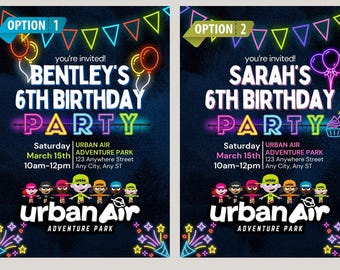 New Neon Urban Air, Jump Party, Air Party, Kid Party, Birthday