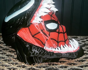 Painted Venom / Spiderman  Headphone Stand, Headphone Holder, Gaming, Room Decor, Office, Desktop