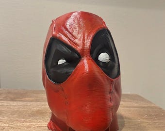 Painted Deadpool  Headphone Stand, Headphone Holder, Gaming, Room Decor, Office, Desktop