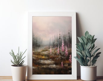 PRINTABLE Fireweed Forest Labrador-inspired wall hanging artwork