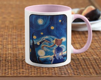 Anime Coffee Mug Meme, Van Gogh's, Sailor Moon, Anime Mug, Meme Mug, Funny Anime Mug