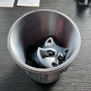 3D printed raccoon and garbage