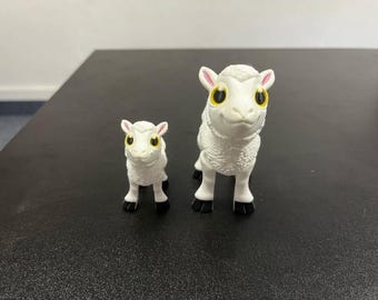 3D printed lamb figurines