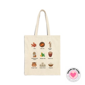BENGALI Tote Bag- Totebag bengalí, totebag bengalí, regalo bengalí, regalo Desi, regalo de Bangladesh, regalo bengalí occidental, regalo del sur de Asia