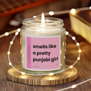 Punjabi Candle: Coconut Apricot Wax, Desi Gift