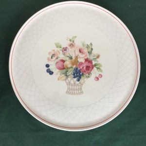 Mikasa Bone China Round Platter English Bouquet Japan 12 inch diameter