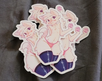 Boy Kisser Furry Anthro Hot Sexy Panty pinup Sticker