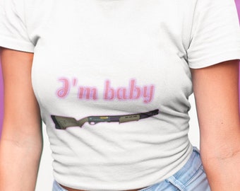I’m Baby Meme Tee, Funny Dark Humor Satire Shirt, Sarcastic Ironic Graphic T-Shirt, Cursed Unhinged Viral Top, Edgy Offensive Cringe Gift