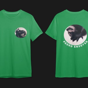 Waschbär Petro lustiges grafisches T-Shirt, Waschbär-lustiges T-Shirt, Waschbär-Meme-T-Shirt, Waschbär-T-Shirt, Waschbär-T-Shirt, tanzender Waschbär, Petro Irish Green