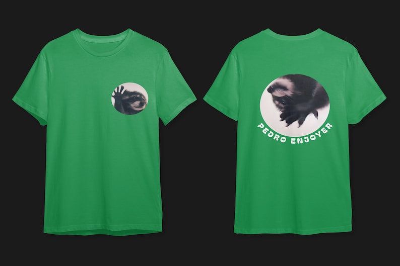 Waschbär Petro lustiges grafisches T-Shirt, Waschbär-lustiges T-Shirt, Waschbär-Meme-T-Shirt, Waschbär-T-Shirt, Waschbär-T-Shirt, tanzender Waschbär, Petro Irish Green