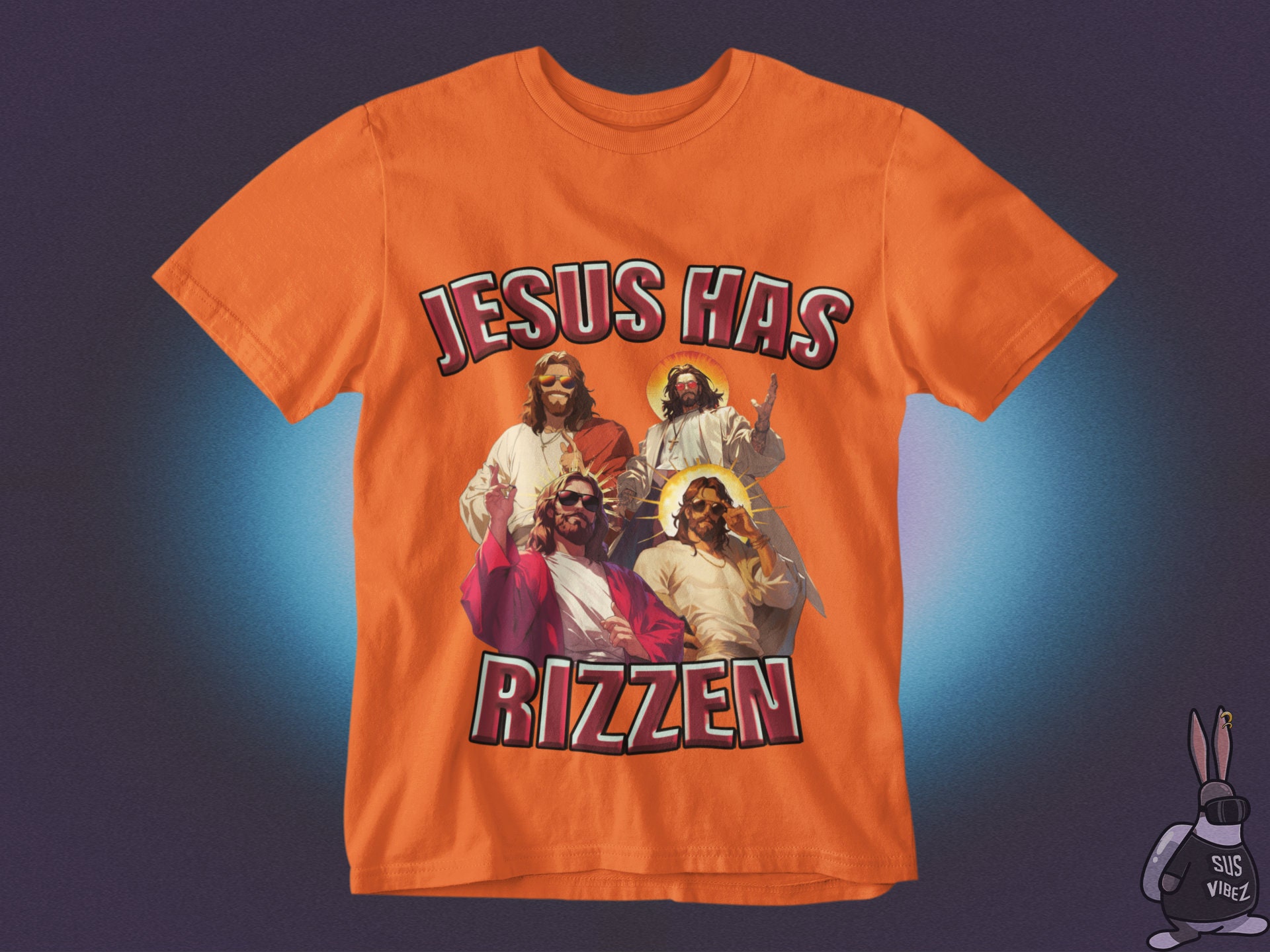 Jesus Has Rizzen Funny Graphic T-shirt, Cursed T-shirt, Funny T-shirt ...