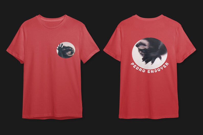 Waschbär Petro lustiges grafisches T-Shirt, Waschbär-lustiges T-Shirt, Waschbär-Meme-T-Shirt, Waschbär-T-Shirt, Waschbär-T-Shirt, tanzender Waschbär, Petro Red