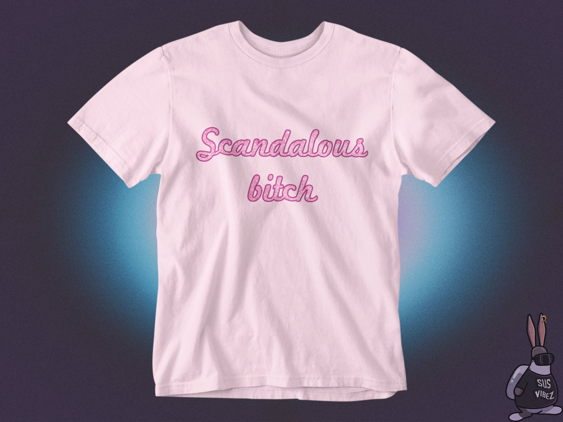 Ironically Pink Scandalous Bitch Shirt, Hot Pink Y2K Meme Tee for Confident Girls ...