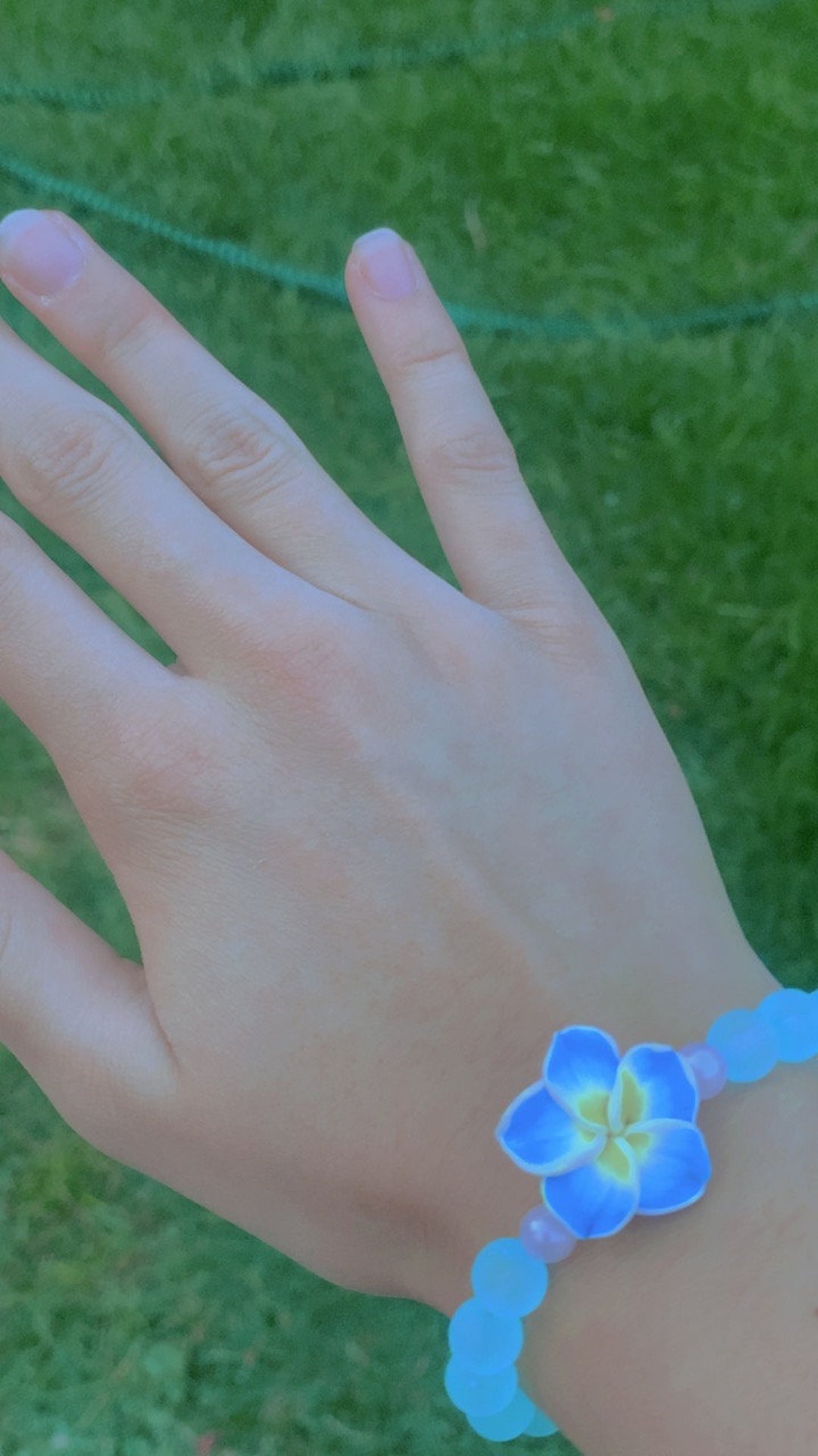 Blue Flower Bracelet - Etsy