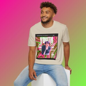 Lee Know Youth Stray Kids inspiró camiseta unisex, camiseta softstyle, ropa de calle, camisa para fanáticos de la música, ropa casual cómoda imagen 4