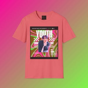 Lee Know Youth Stray Kids inspiró camiseta unisex, camiseta softstyle, ropa de calle, camisa para fanáticos de la música, ropa casual cómoda imagen 1