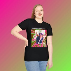 Lee Know Youth Stray Kids inspiró camiseta unisex, camiseta softstyle, ropa de calle, camisa para fanáticos de la música, ropa casual cómoda imagen 5