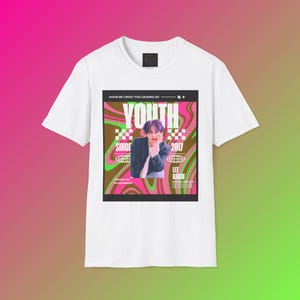 Lee Know Youth Stray Kids inspiró camiseta unisex, camiseta softstyle, ropa de calle, camisa para fanáticos de la música, ropa casual cómoda imagen 6