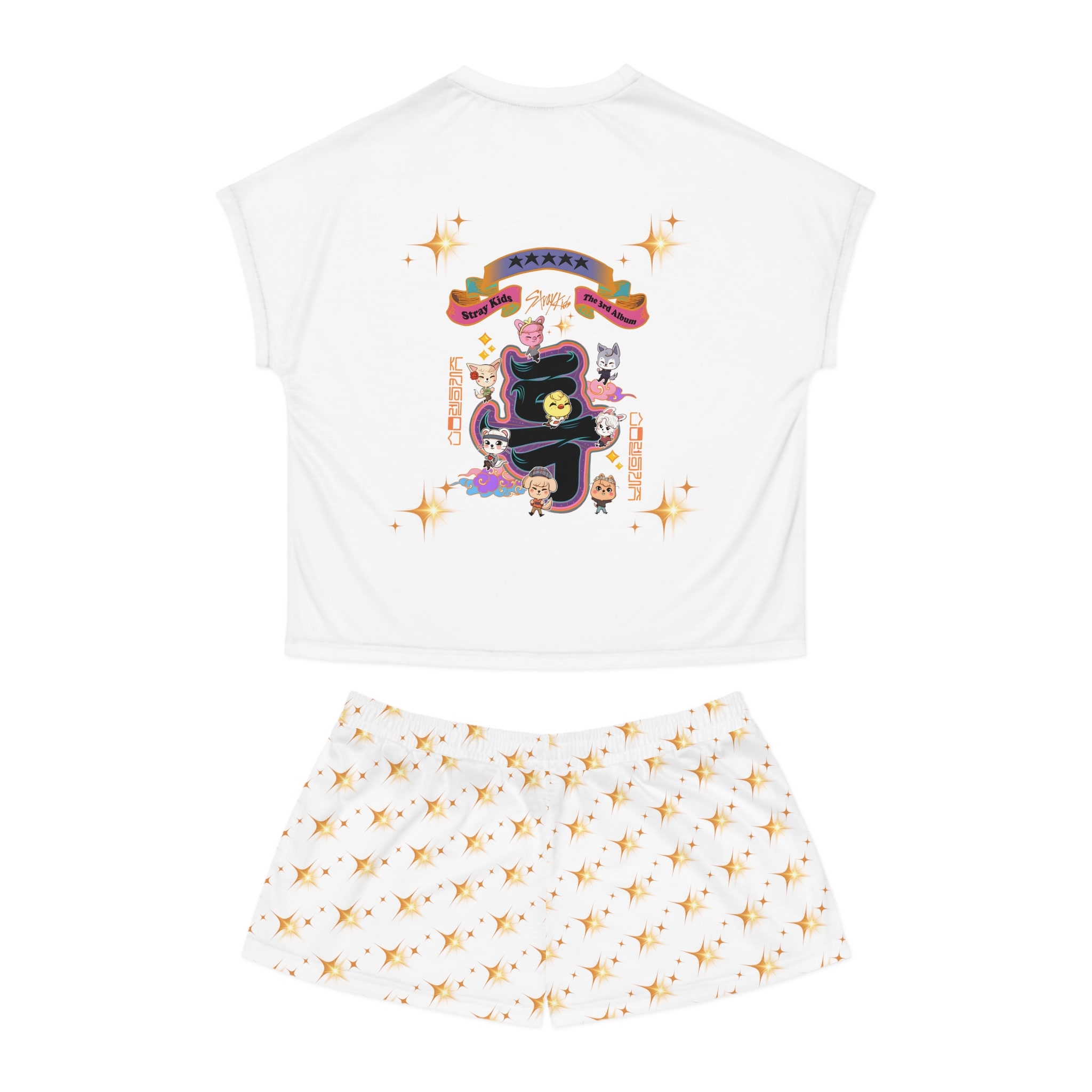 Skzcode Pajamas Stray Kids SKZOO S-class Women's Short Pajama Set - Etsy UK