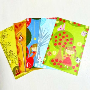 Juego de 5 postales de la Princesa Manzana
