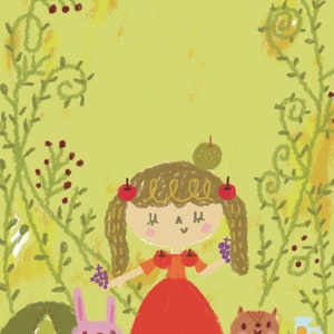 Carte postale Princesse Pomme Camping d'automne