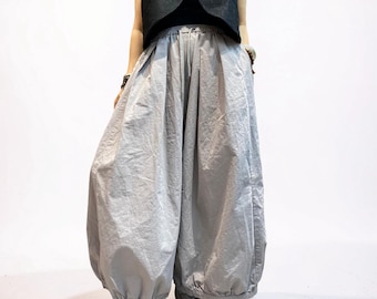 Oversized Balloon Harem Pants, Wide Leg, Elastic Waist, Avant Garde Style (3 Colors)