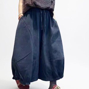 Vintage Wash Cotton Balloon Pants | Relaxed Harem Trousers image 2