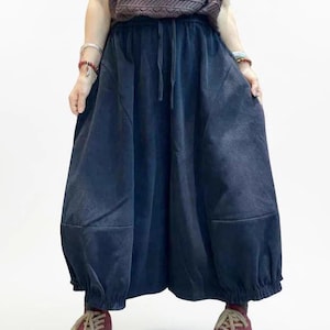 Vintage Wash Cotton Balloon Pants | Relaxed Harem Trousers image 4
