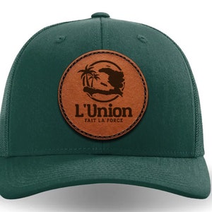 L&#39;Union Haiti Leather Patch Green Hat