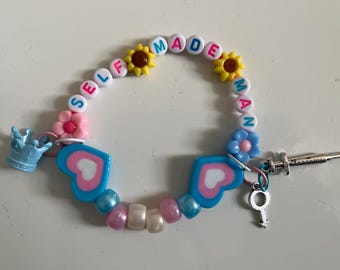 Transmasc Pride Kandi Bettelarmband