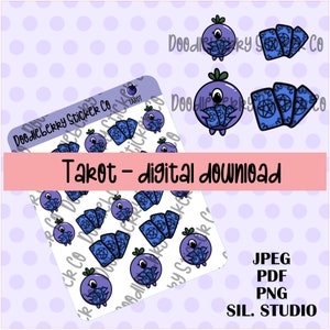 Tarot Witchy Planner Stickers Digital To Print And Cut For Any Planner