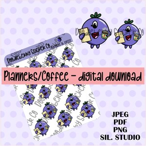 Planners & Coffee Planner Stickers Digital To Print And Cut For Any Planner