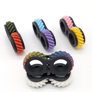 Gear Ring Fidget: Quiet Spinner Wheel, Customizable 3D Printed Sensory Tactile Toy